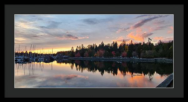 Vancouver Sunset - Framed Print - Customizable