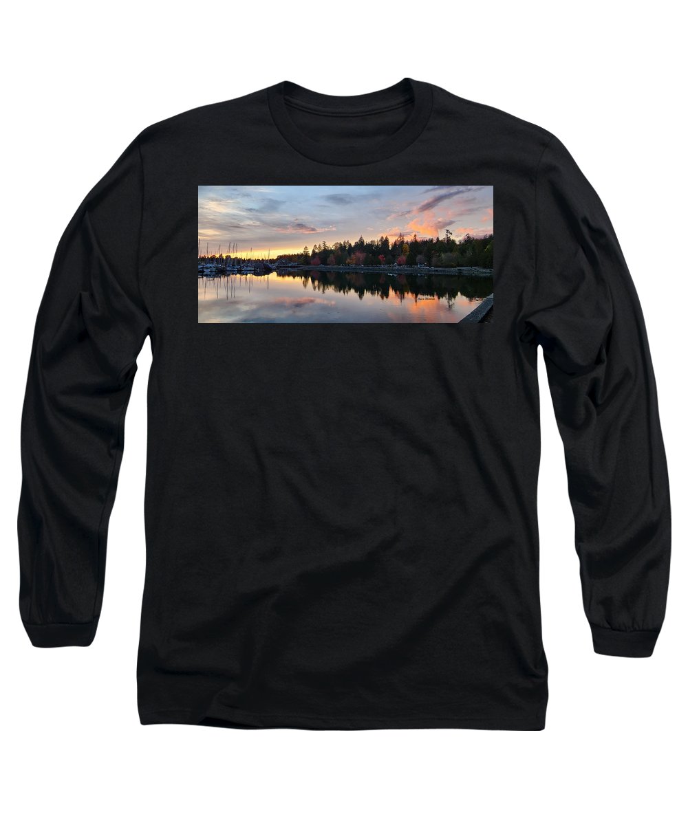 Coucher de soleil à Vancouver - T-shirt à manches longues