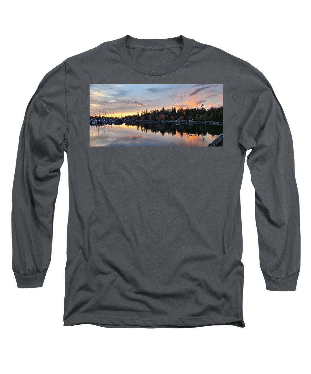 Coucher de soleil à Vancouver - T-shirt à manches longues