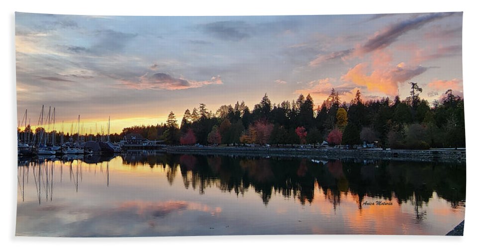 Vancouver Sunset - Bath Towel - Customizable