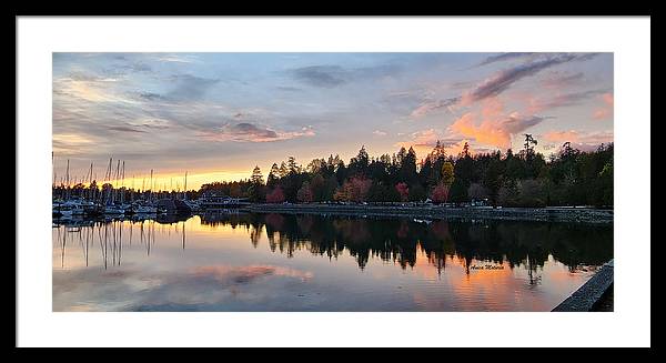 Vancouver Sunset - Framed Print - Customizable