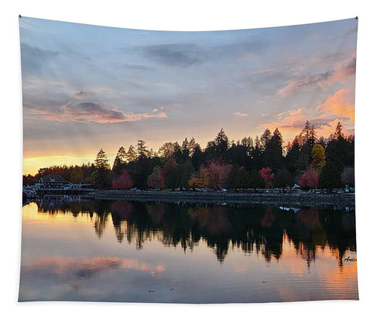 Vancouver Sunset - Tapestry - Customizable