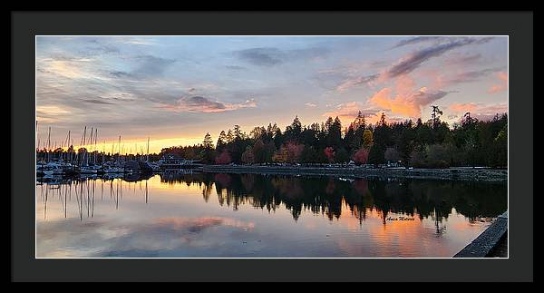 Vancouver Sunset - Framed Print - Customizable